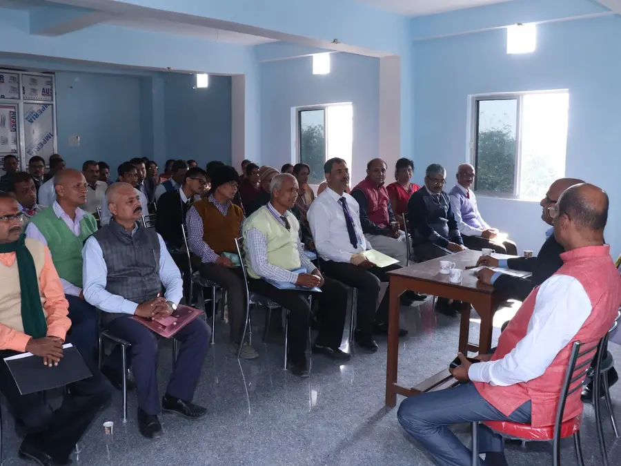 A meeting in the school hall