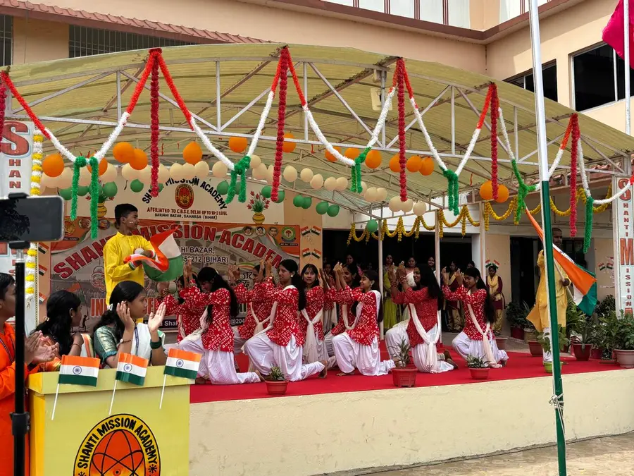 On stage during the cultural programme