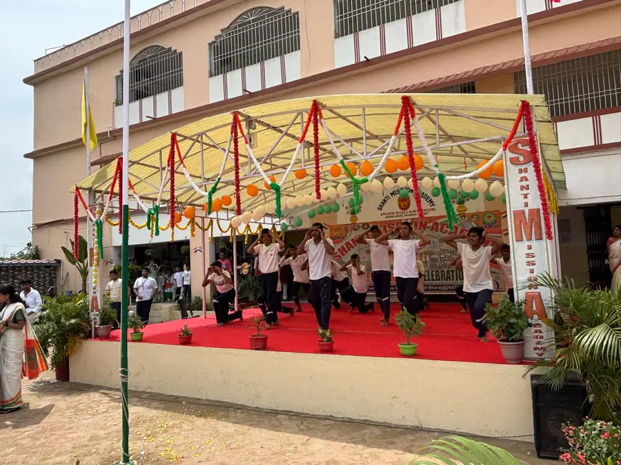 Students marching in