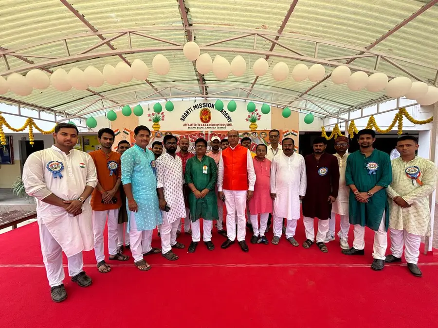 The staff under the canopy